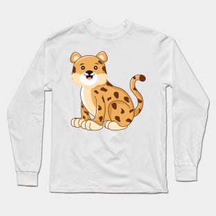 Cute Cheetah Africa Animal Zoo Adorable Kawaii Long Sleeve T-Shirt